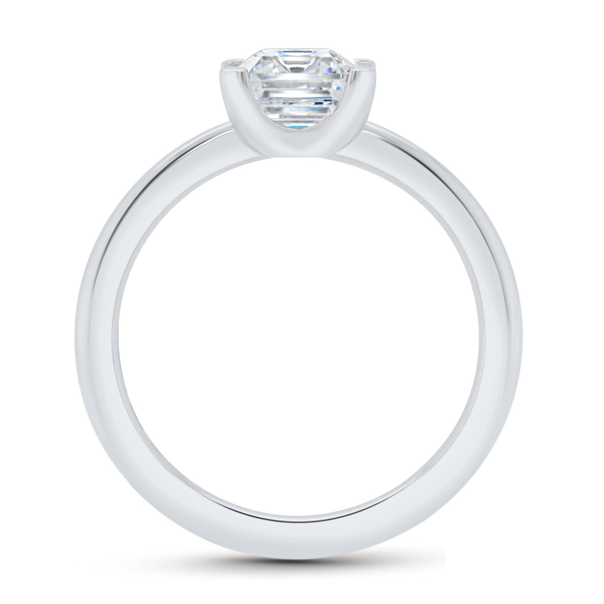 Vardy's Collection Round Diamond Bezel Set Engagement Ring in Gold Plated Silver