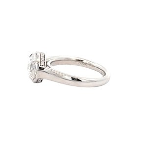 Vardy's Collection Round Diamond Bezel Setting Engagement Ring in 18K Gold Plated Silver (0.09ct)