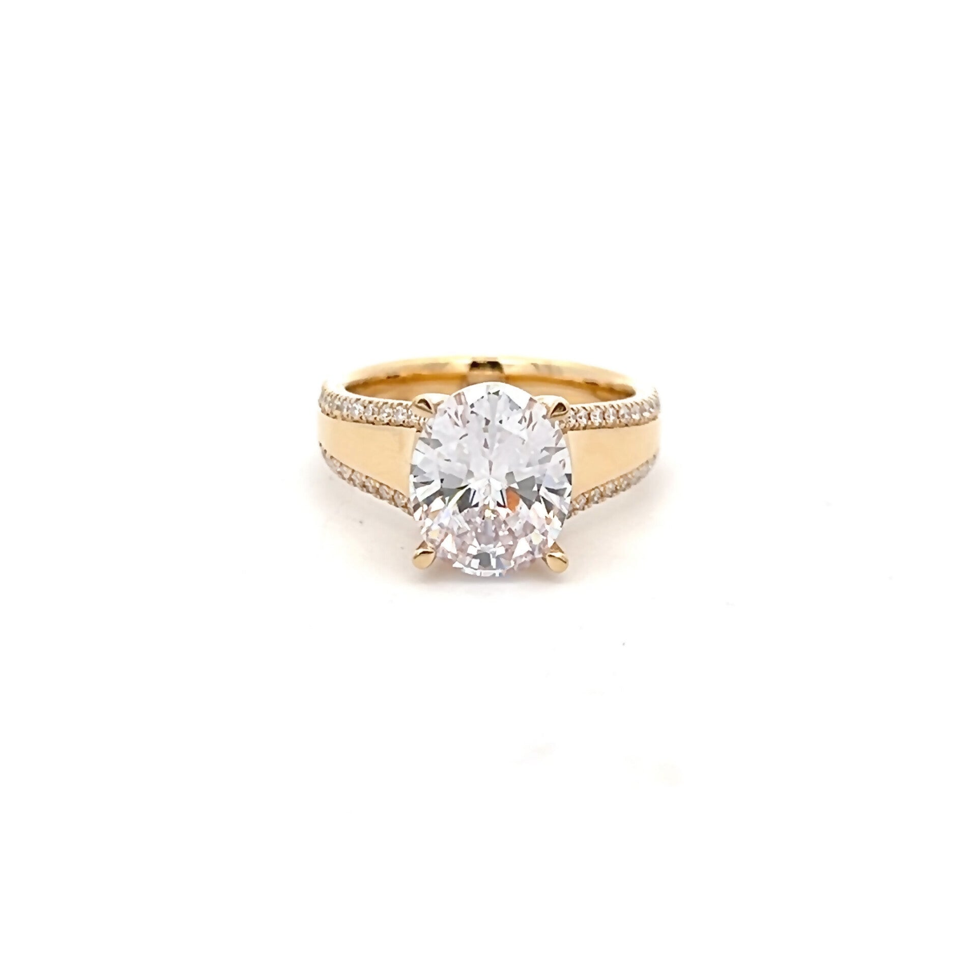 Vardy's Collection Round Diamond Contemporary Engagement Ring in 18K Yellow Gold (0.28ct)