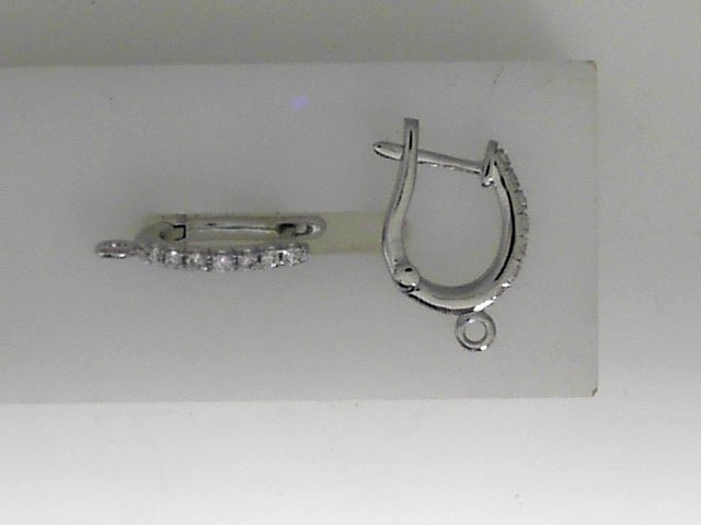 Vardy's Collection Round Diamond Drop Earrings in 14K White Gold (0.16ctw)