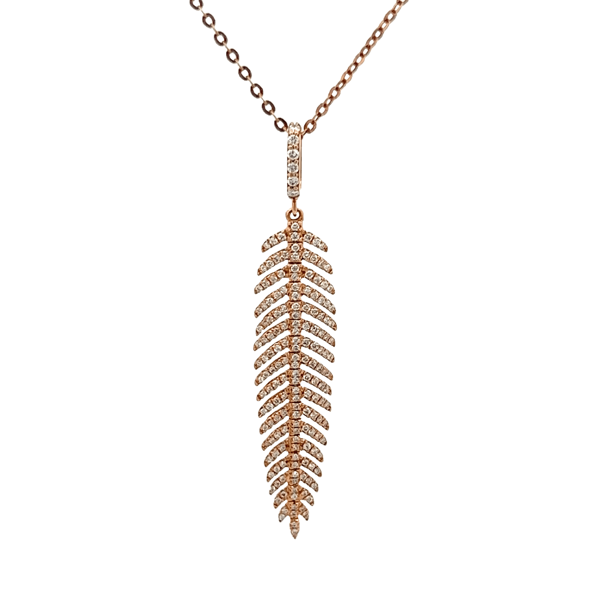 Vardy's Collection Round Diamond Drop Pendant in 18K White Gold (0.50ctw)