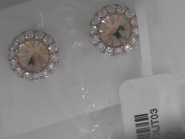 Vardy's Collection Round Diamond Halo Setting Jackets in 18K Rose Gold (0.60ctw)