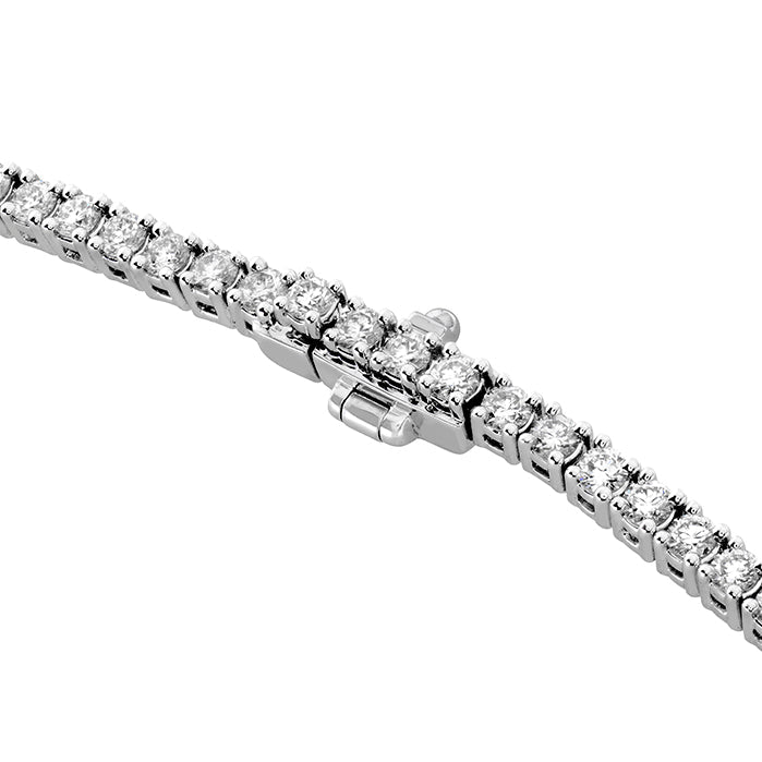 Vardy's Collection Round Diamond Line Necklace in 14K White Gold (6ct)