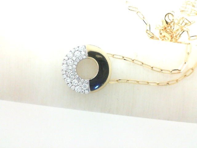 Vardy's Collection Round Diamond Pendant in 14K Yellow Gold (0.39ct)