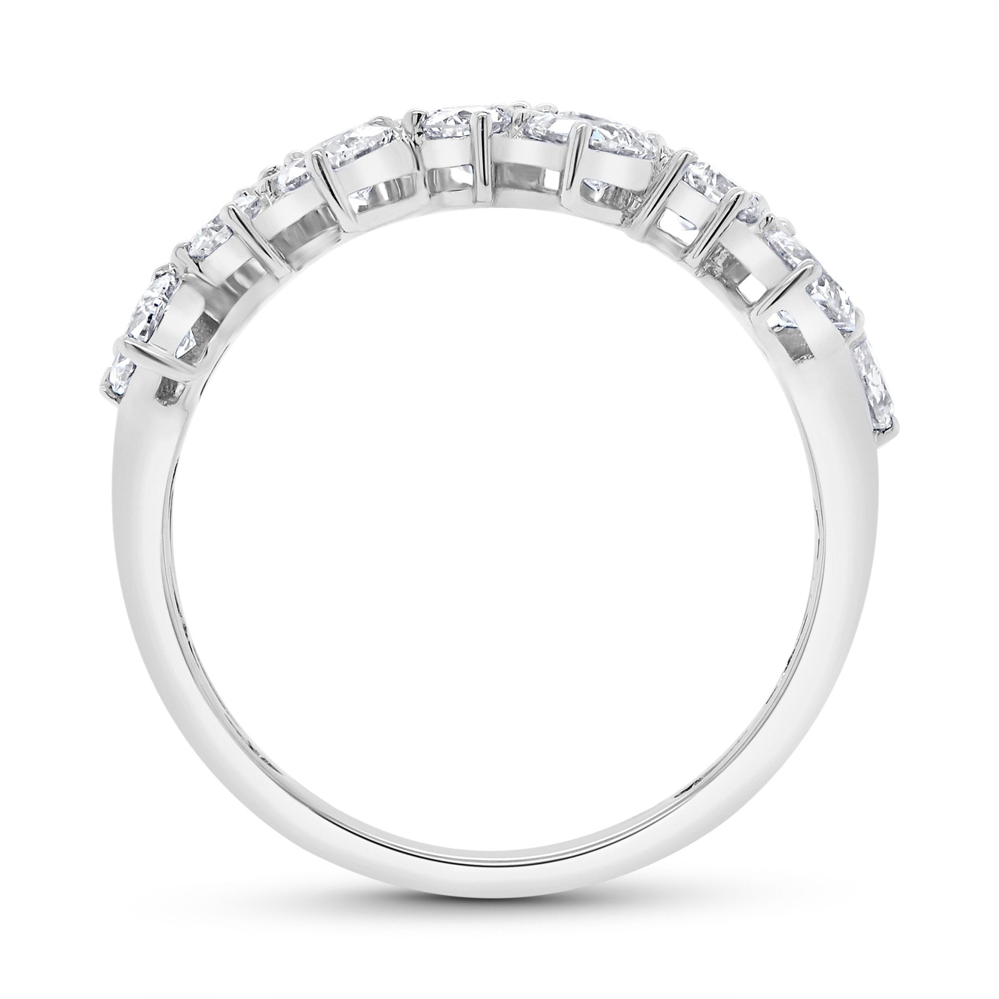 Vardy's Collection Round Diamond Prong Fashion Ring in 18K White Gold (1.49ct)