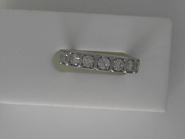 Vardy's Collection Round Diamond Prong Set Wedding Band in 14K White Gold (0.96ctw)