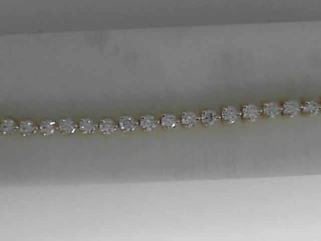 Vardy's Collection Round Diamond Tennis Bracelet in 18K Yellow Gold (3.94ctw)