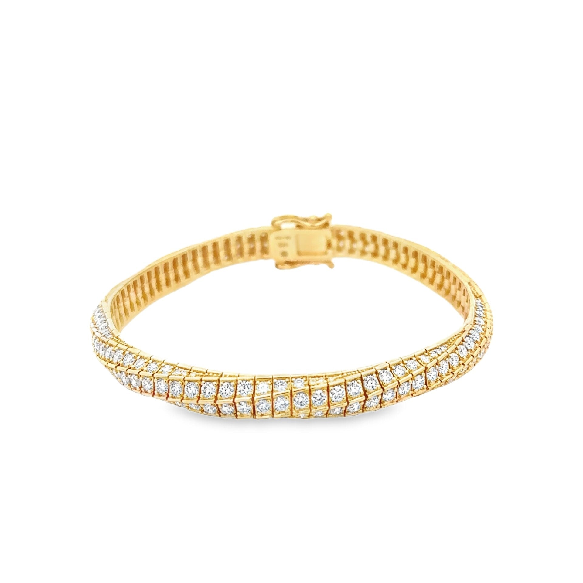 Vardy's Collection Round Diamond Tennis Bracelet in 18K Yellow Gold (5.93ctw)
