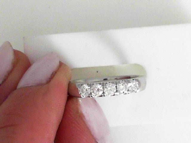 Vardy's Collection Round Diamond Three Quarters Wedding Band in 14K White Gold (0.50tcw)