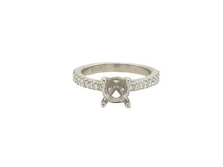 Vardy's Collection Round G/H Si1 Diamond Semi - Mount Engagement Ring in Platinum (0.32ct)