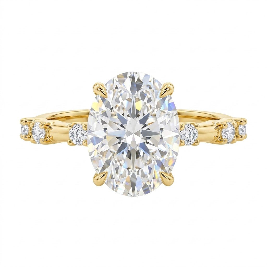 Vardy's Collection Round G/H VS2 Diamond Semi - Mount Engagement Ring in 14K Yellow Gold (0.22ctw)