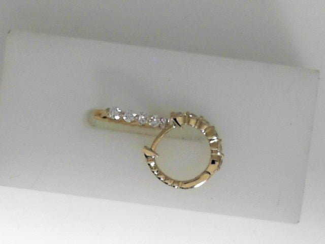 Vardy's Collection Round Huggie Earrings in 14K Yellow Gold (0.36ct)