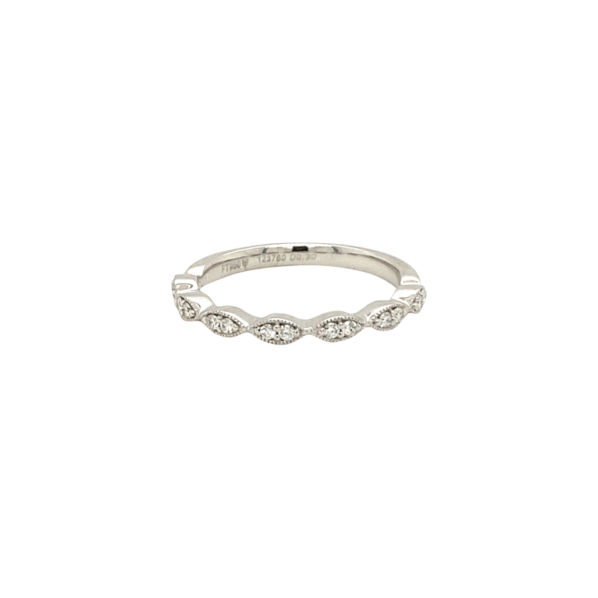 Vardy's Collection Round I/J Si1 Diamond Antique Wedding Set in 14K White Gold (0.30ctw)