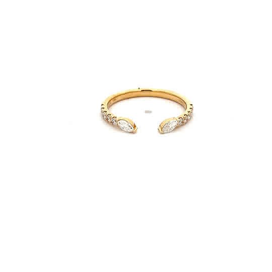 Vardy's Collection Round Natural Diamond 3mm Prong Set Wedding Band in 18K Yellow Gold (0.34ct)