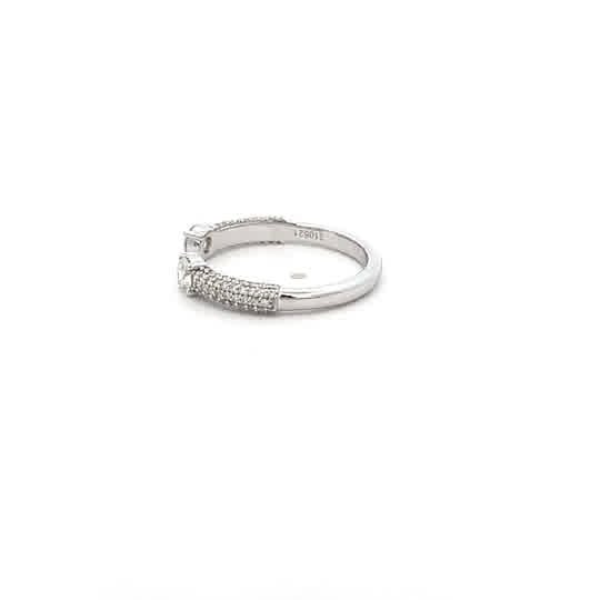 Vardy's Collection Round Natural Diamond 6mm Band in 18K White Gold (0.56ct)