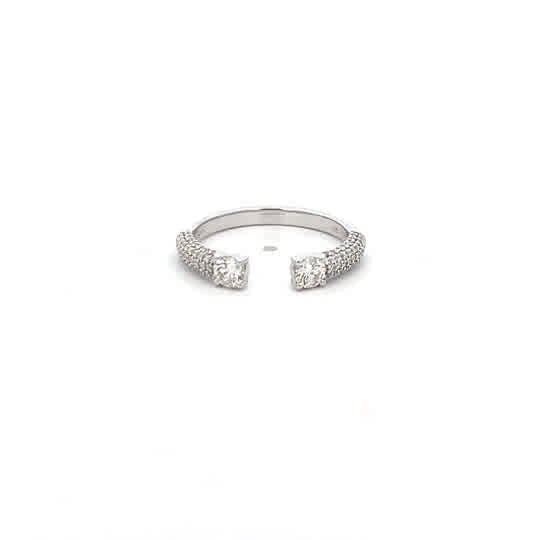 Vardy's Collection Round Natural Diamond 6mm Band in 18K White Gold (0.56ct)