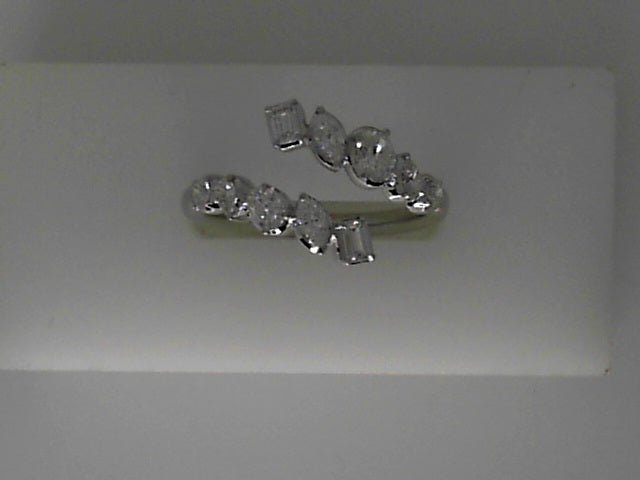 Vardy's Collection Round, Pear, Oval, Marquise, and Emerald Cut Diamond Fashion Ring in 18K White Gold (0.75ct)