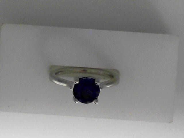 Vardy's Collection Round Sapphire Contemporary Fashion Ring in 14K White Gold (1.57ct)