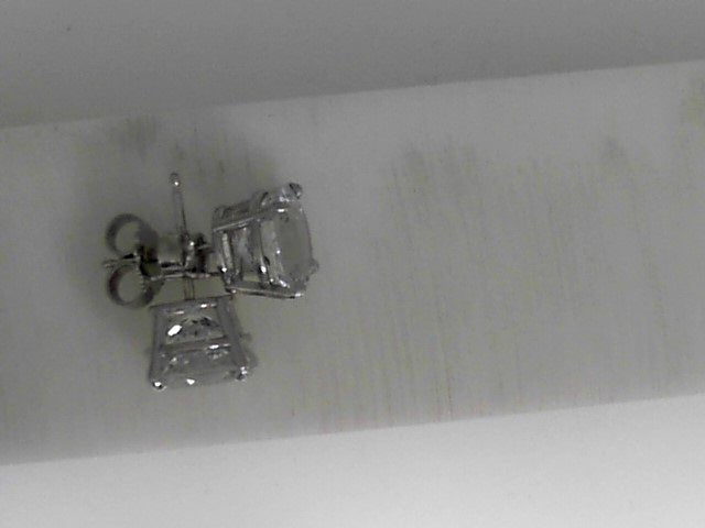 Vardy's Collection Round Topaz Small Hoop Earrings in 14K White Gold (5.98ctw)