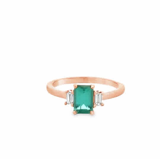 Vardy's Collection Round Tourmaline and Diamond Fashion Ring in 14K Rose Gold (1.02ct)