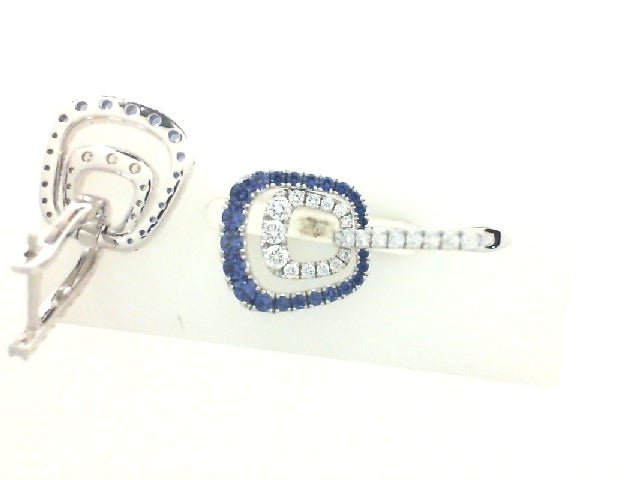 Vardy's Collection Sapphire Prong Set Earrings in 14K White Gold (1.63ct)