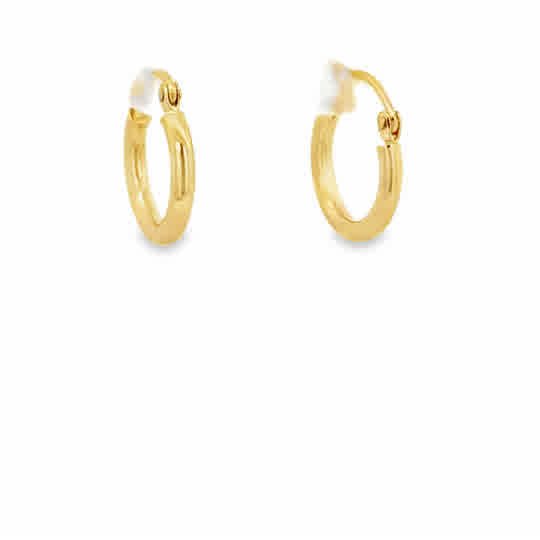 Vardy's Collection Small Hoop Earrings in 14K Yellow Gold