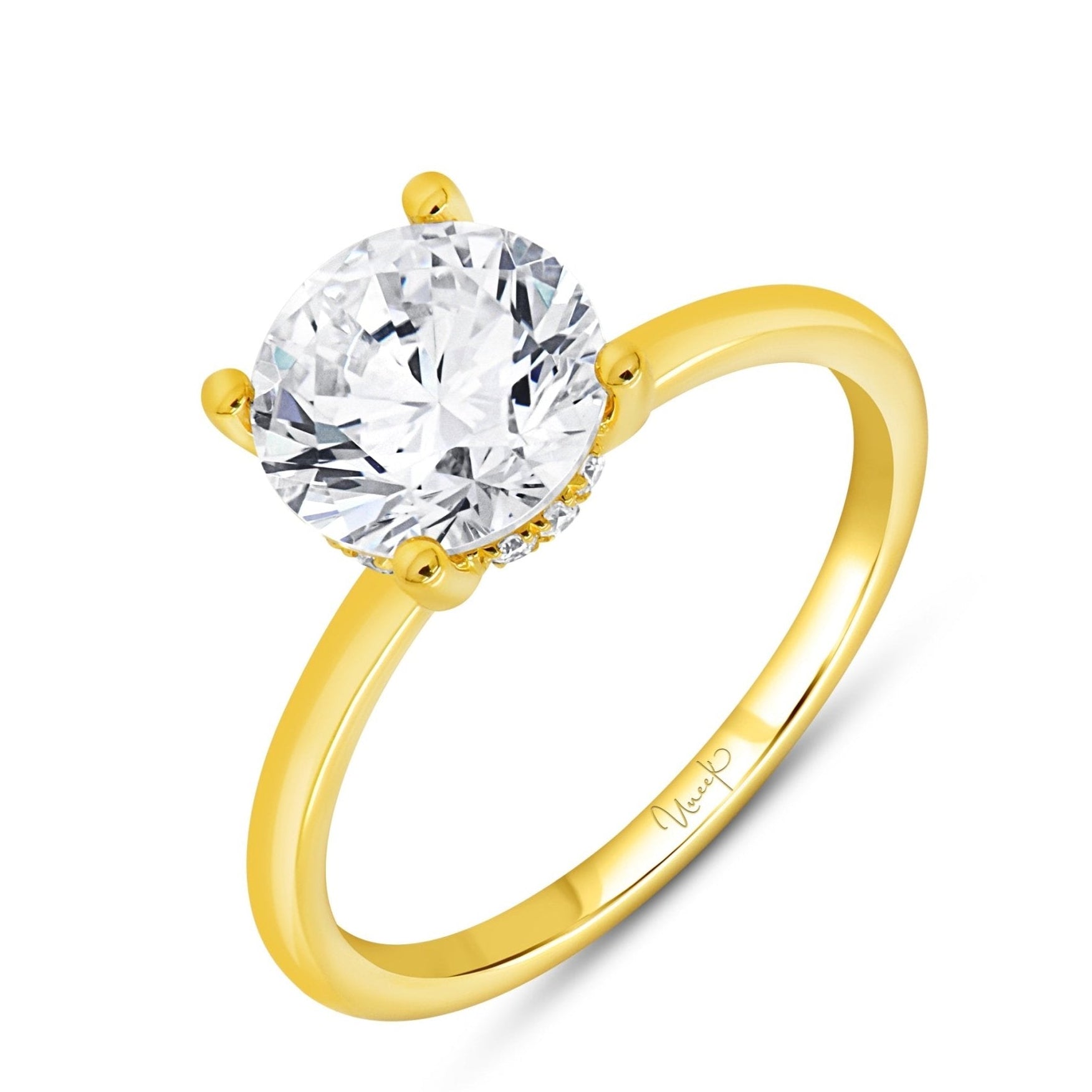Vardy's Collection Solitaire Engagement Ring in 18K Yellow Gold (0.07ct)