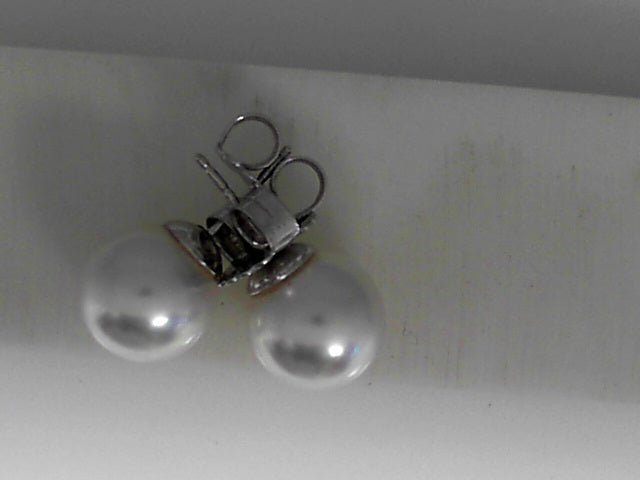 Vardy's Collection South Sea Pink Excellent Pearl Stud Earrings in 14K White Gold