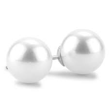 Vardy's Collection South Sea Pink Excellent Pearl Stud Earrings in 14K White Gold