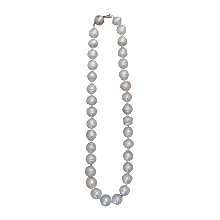 Vardy's Collection South Sea White Pearl Single Strand Necklace in 14K White Gold