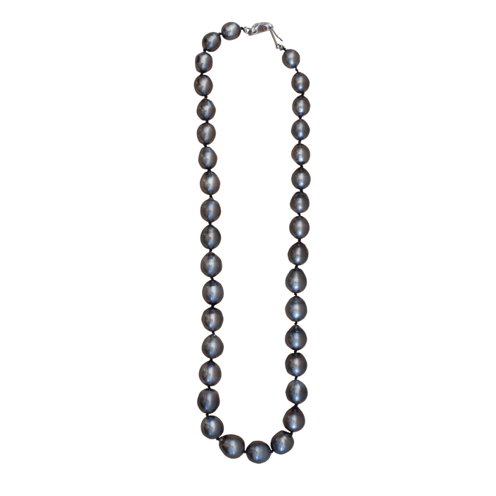 Vardy's Collection Tahitian Peacock Pearl Single Strand Bracelet in 14K White Gold