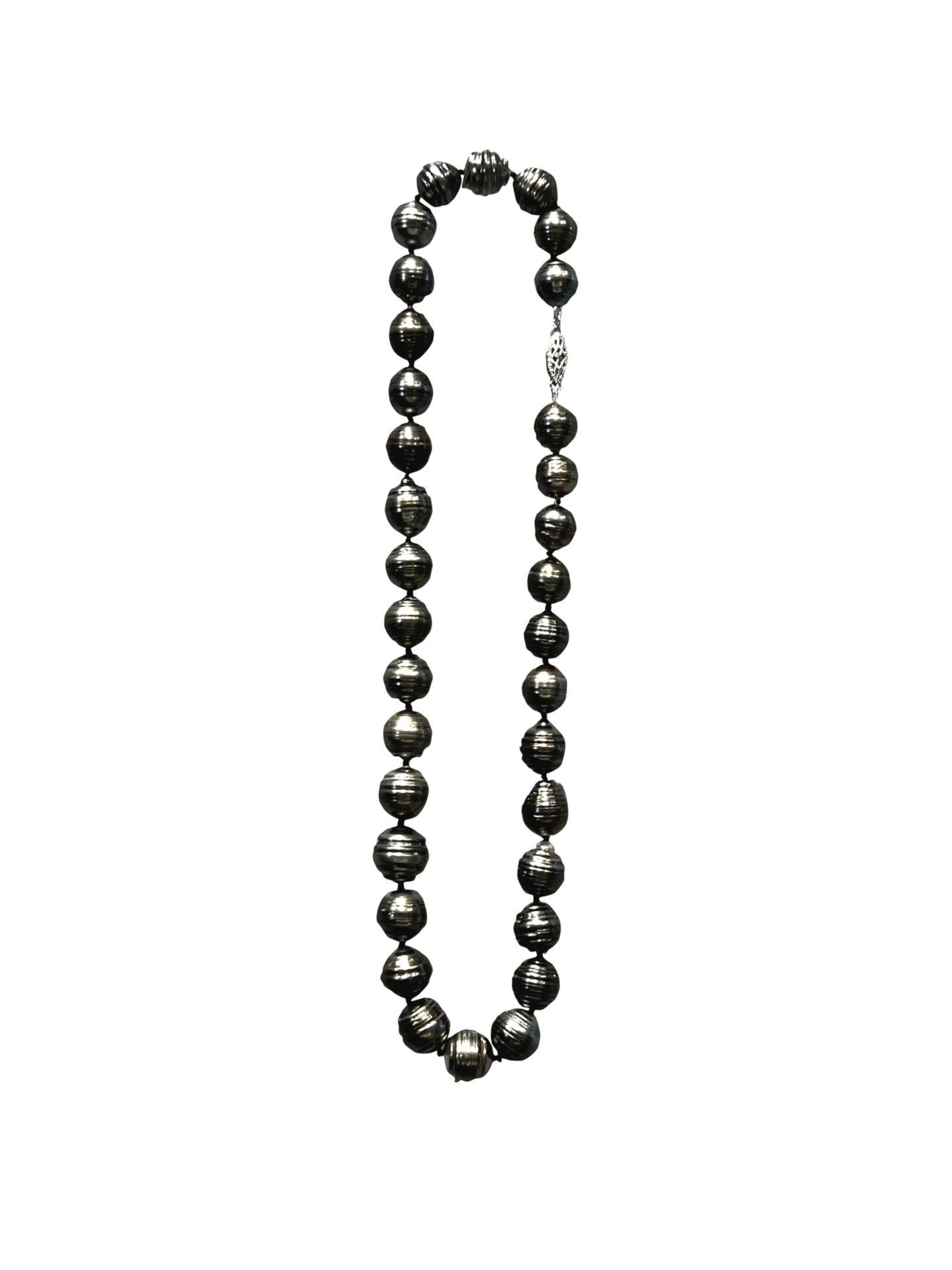 Vardy's Collection Tahitian Peacock Pearl Single Strand Bracelet in 14K White Gold
