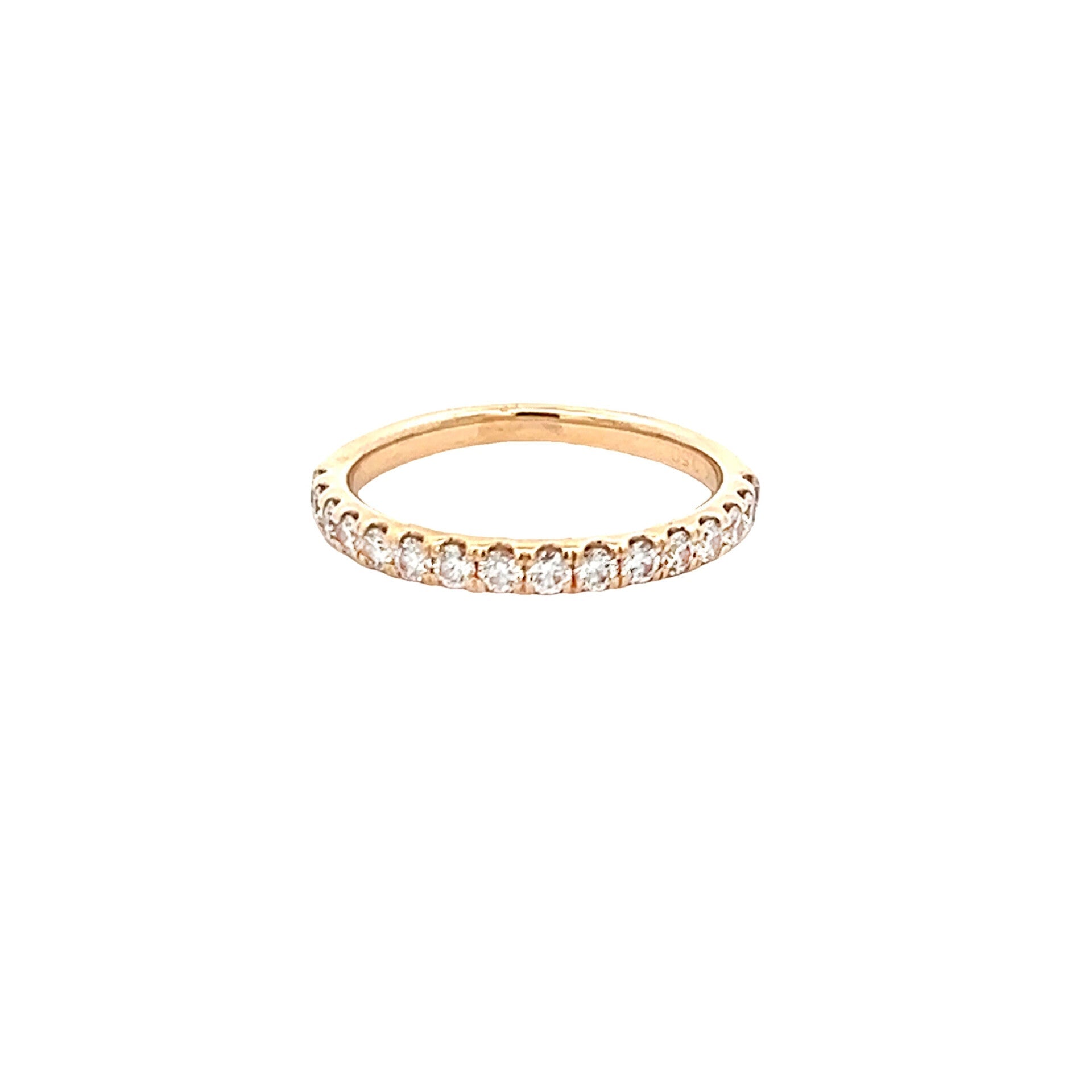 Vardy's Collection Three Quarters 3/4 0.5ct Round Diamond Wedding Band in 14K Yellow Gold