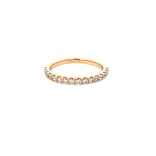 Vardy's Collection Three Quarters 3/4 0.5ct Round Diamond Wedding Band in 14K Yellow Gold