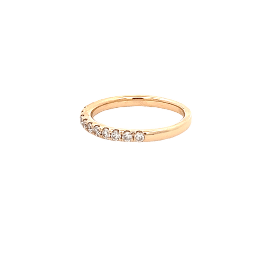 Vardy's Collection Three Quarters 3/4 0.5ct Round Diamond Wedding Band in 14K Yellow Gold