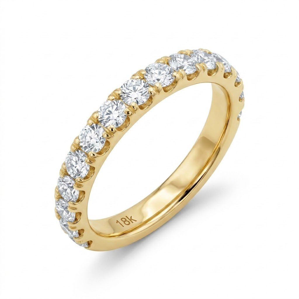 Vardy's Collection U Set Wedding Band with 1.00ctw Round Diamonds in 18K Yellow Gold