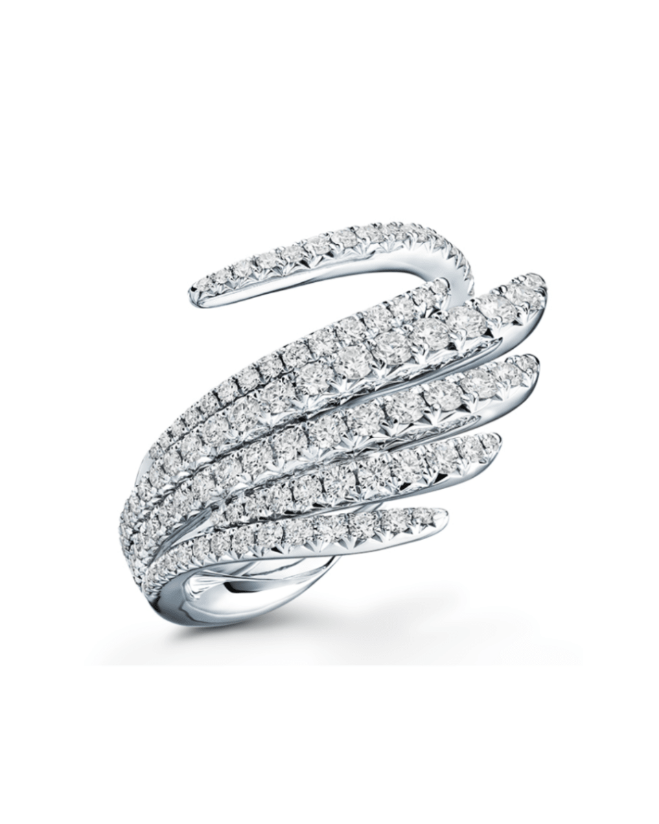 Vela Cocktail Fashion Ring in White Gold (130-01103)