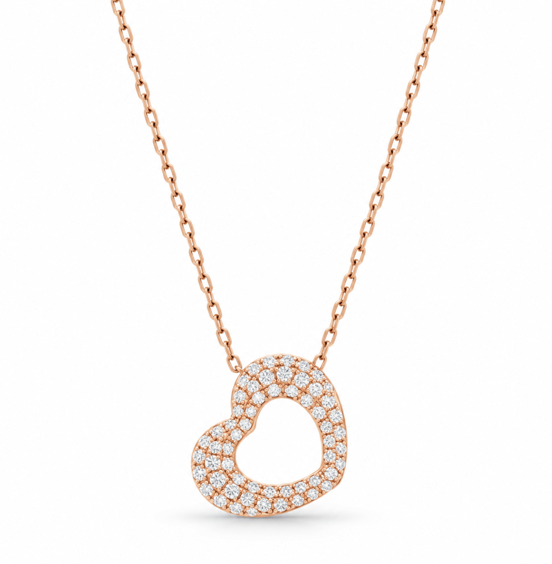 Yellow Gold Pave Diamond Heart (160-33634)