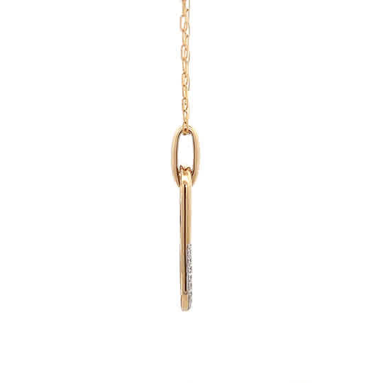 Paperclip Pendant in Yellow Gold (160-33227)