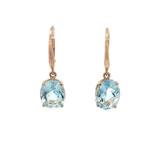 Oval Aquas Drop Earrings in Yellow Gold (210-01599) - Vardy's Jewelers - Cupertino CA