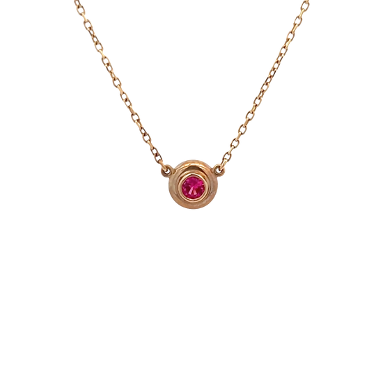 Bezel Setting Pendant in yellow gold (230-01409) - Vardy's Jewelers - Cupertino CA