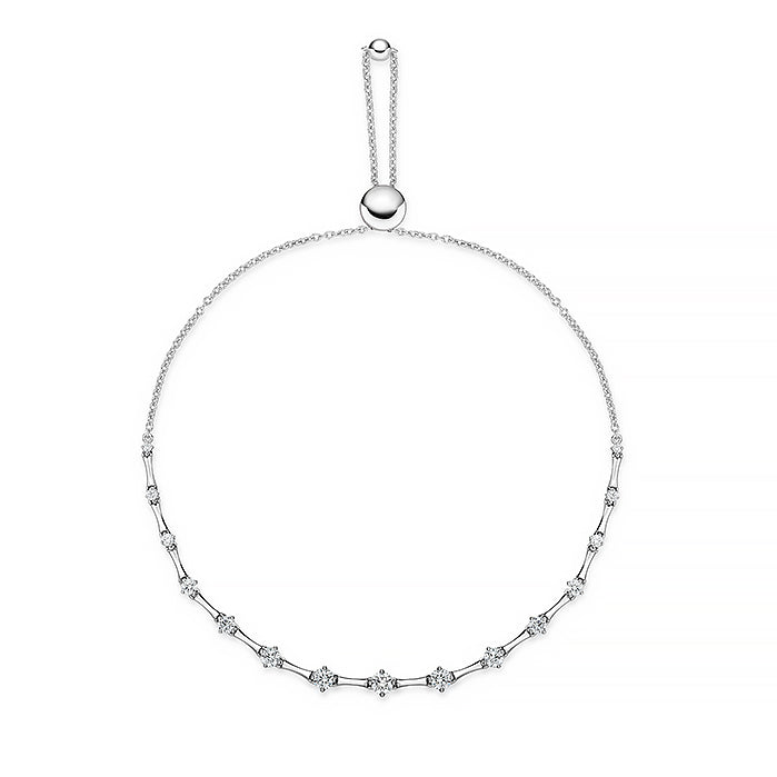 Cadence link diamond bracelet in yellow gold (170-33334)