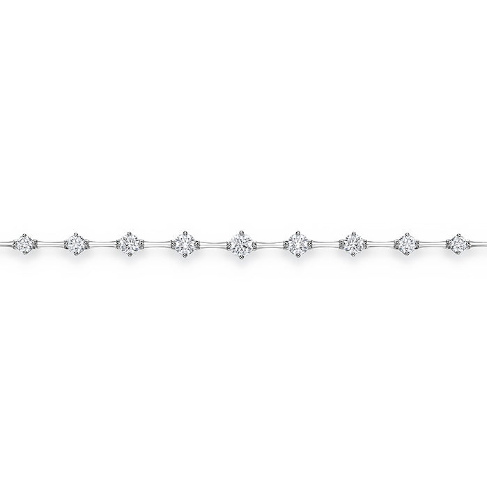Cadence link diamond bracelet in white gold (170-33335)