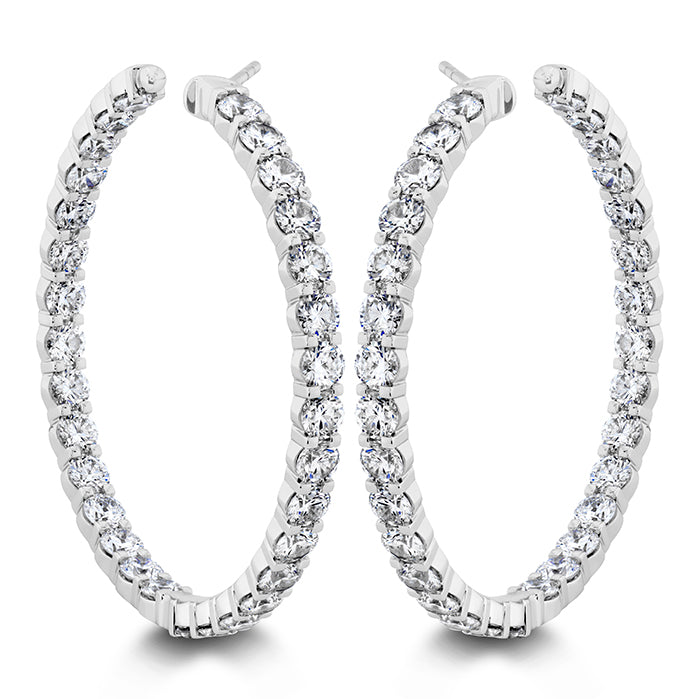 Petite Prong Hoop Earrings in White Gold (152-33330) - Vardy's Jewelers - Cupertino CA