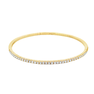 Vardy's Collection Round Diamond Bangle Bracelet in 18K Yellow Gold (1.02ctw) - My Store