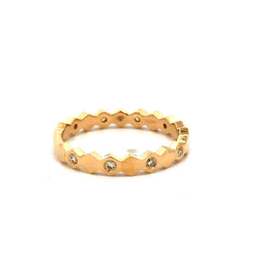Gypsy Set Wedding Band in Yellow Gold (110-01491) - My Store