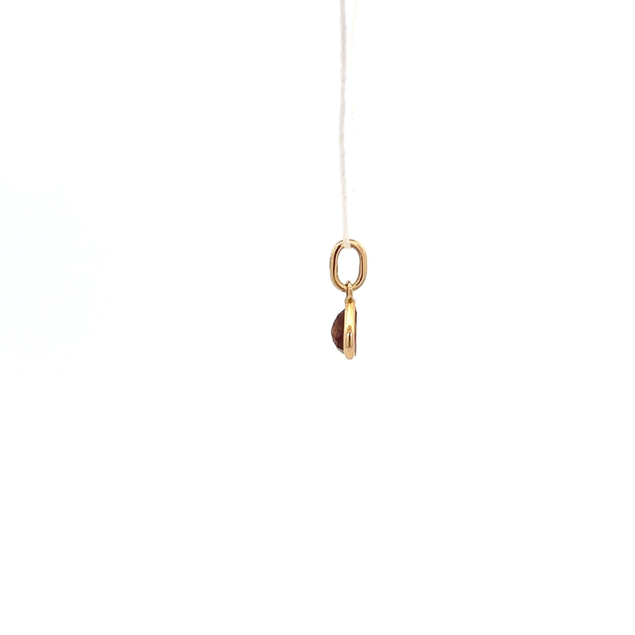 Drop Pendant With One Oval Sapphire in Yellow Gold (230-01190) - Vardy's Jewelers - Cupertino CA