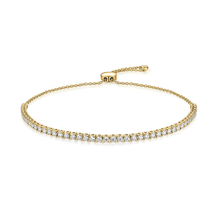 Half Line tennis bracelet in Yellow Gold (170-33324)