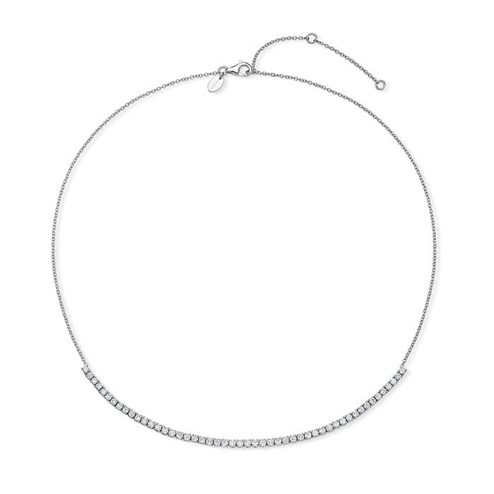 Uniform Line Pendant Diamond Necklace in White Gold (165-33318) - Vardy's Jewelers - Cupertino CA