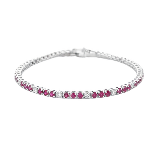 Ruby & Diamond Tennis Bracelet - My Store